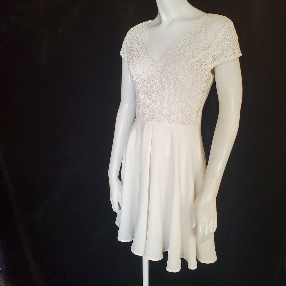 Altar'd State White Dress with Lace Top (XS)